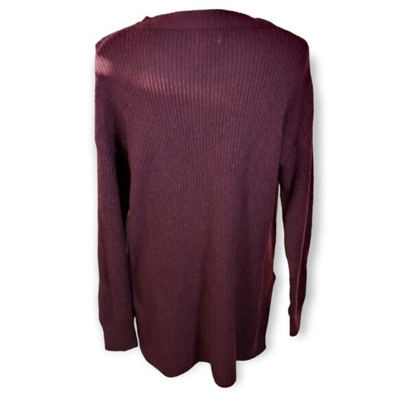 SO PLUM LACE UP SWEATER SZ.S EUC - Picture 3 of 6